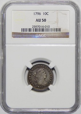1796 NGC AU50 DRAPED BUST DIME