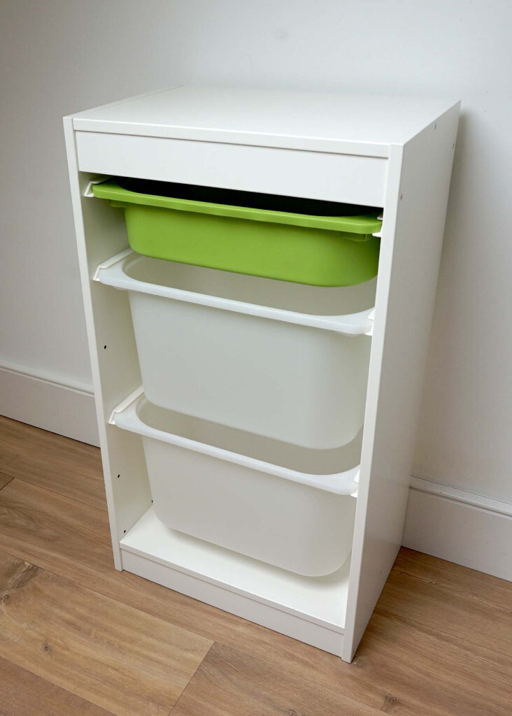 IKEA Trofast storage shelves with boxes white in Acton, London