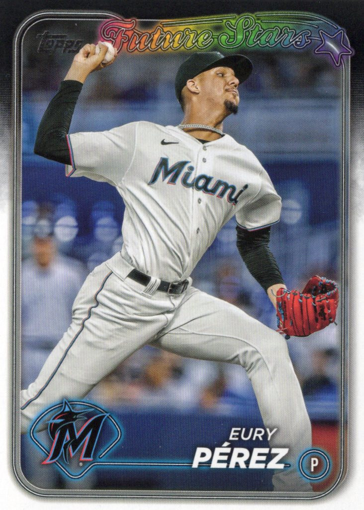 Eury Perez, Miami Marlins, 2024 Topps Series 1 