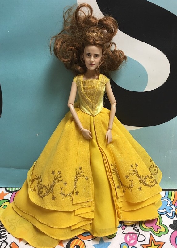 Details About Disney Belle Beauty The Beast Doll Barbie Size Emma Watson Yellow Ball Dress
