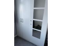 3 Door Wardrobe/WHITE/used Good condition