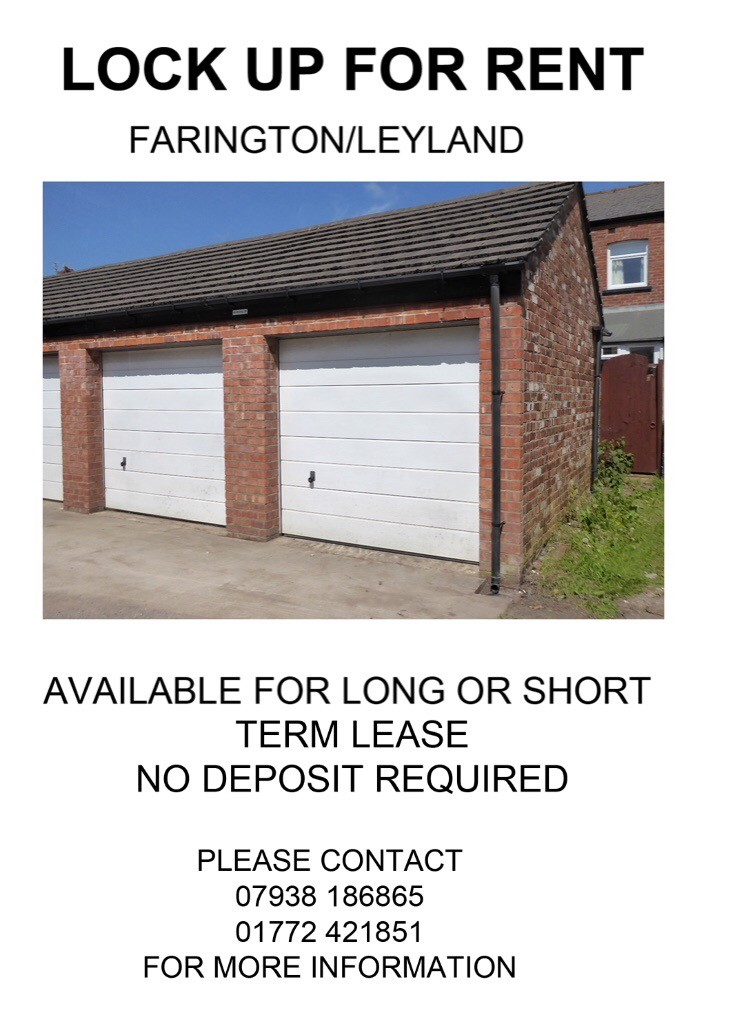 LOCK UP GARAGE FOR RENT in Leyland, Lancashire Gumtree