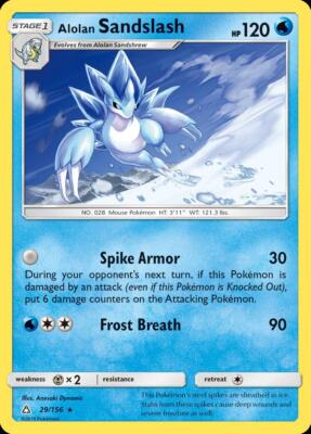 Pokemon Alolan Sandslash (29/189) Ultra Prism LP