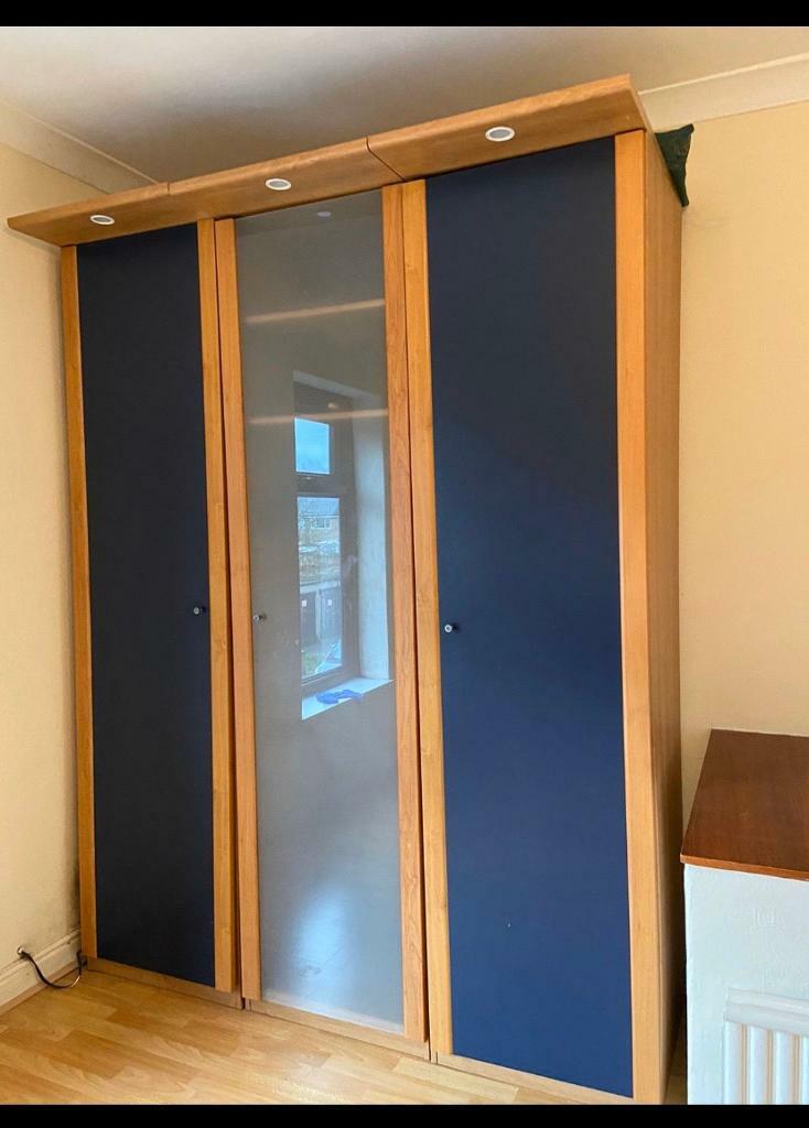 IKEA ASKEDAL 3x TALL WARDROBES IN BLUE ANS BEECH in Salford