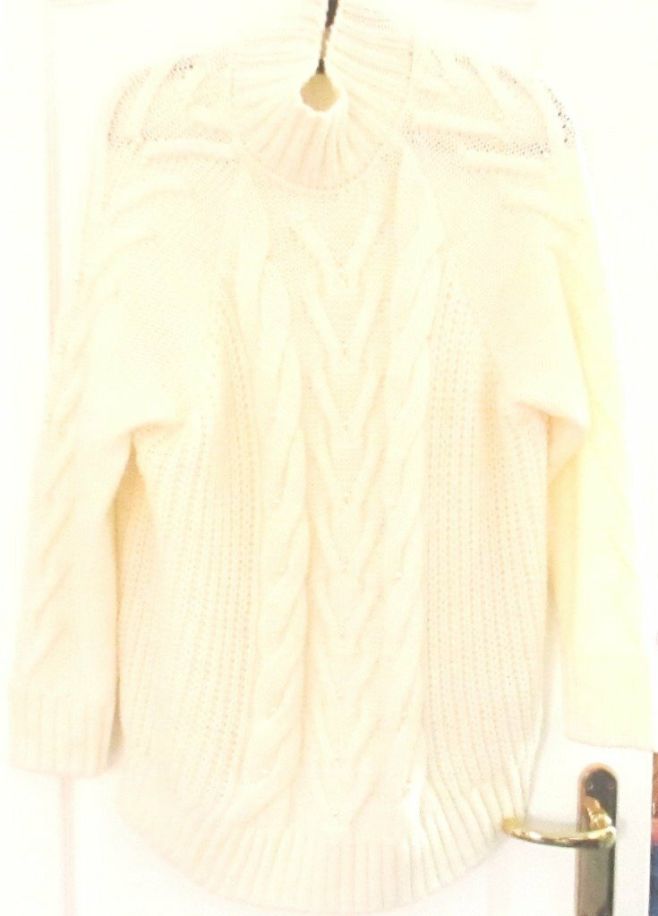 MARKS & SPENCER CREAM KNITTED JUMPER. WITH PEARLS in Nottingham