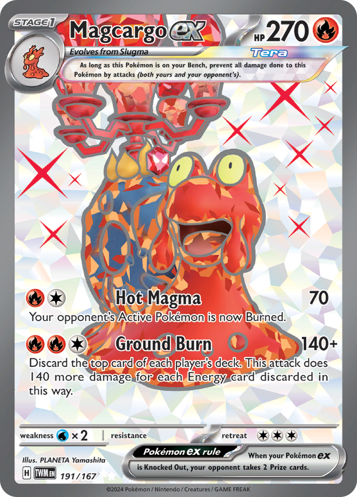 Magcargo ex 191/167 Full Art Ultra Rare - Pokémon TWM SV06