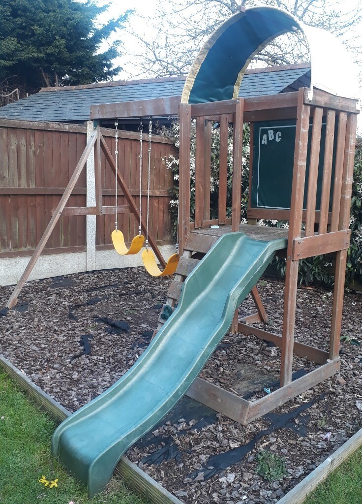 Childens wooden climbing frame / swing and slide set in Brightlingsea