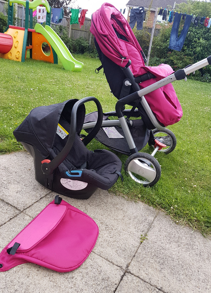 Mothercare roam travel system (pram and car seat and wheels) in