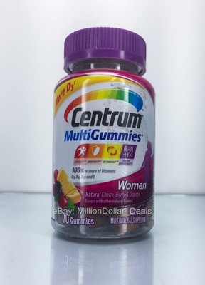 Centrum Women MultiGummies Multivitamin Natural Cherry Berry Orange Energy 70 CT