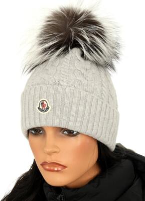 

НОВАЯ СЕРАЯ ТРИКОТАЖНАЯ ШАПКА MONCLER ИЗ ШЕРСТИ КАШЕМИРА С ЛОГОТИПОМ ПОМ ПОМ ШАПКА ОДИН РАЗМЕР RFID-КОД, Gray
