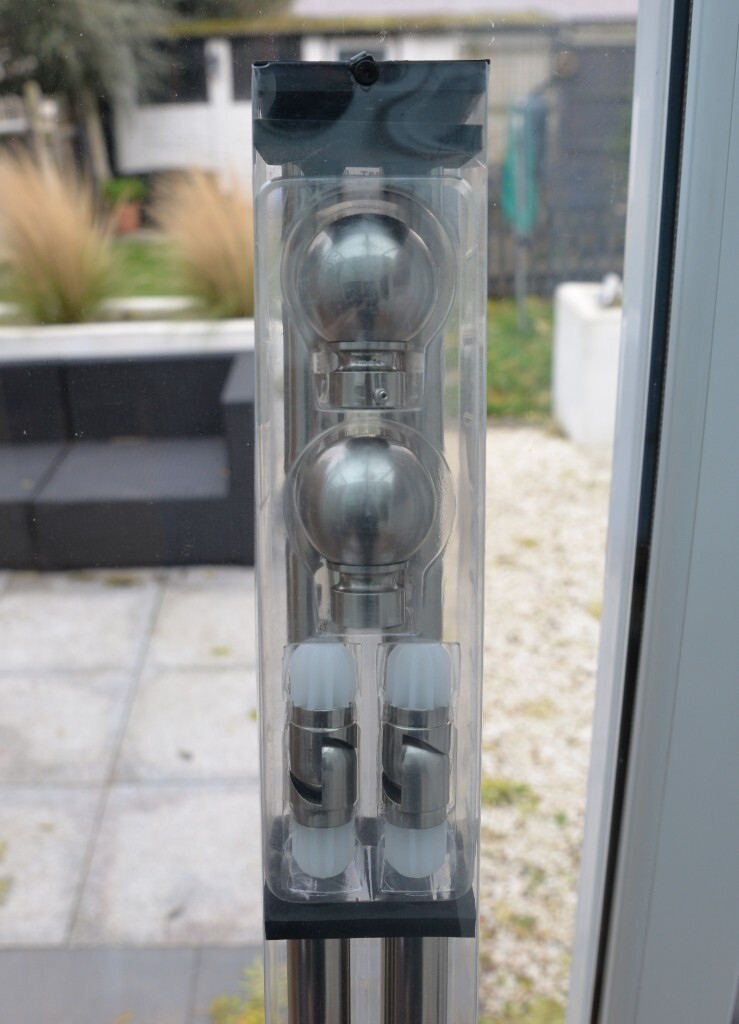 NEW Universal Metal Bay Window Curtain Pole SATIN STEEL 28MM X 5M Screwfix 9153T in Exeter Devon $ 86 JPG