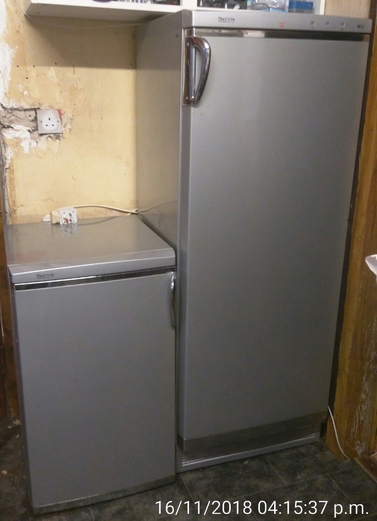 Tall freezer and matching undercounter fridge in Beith, North
