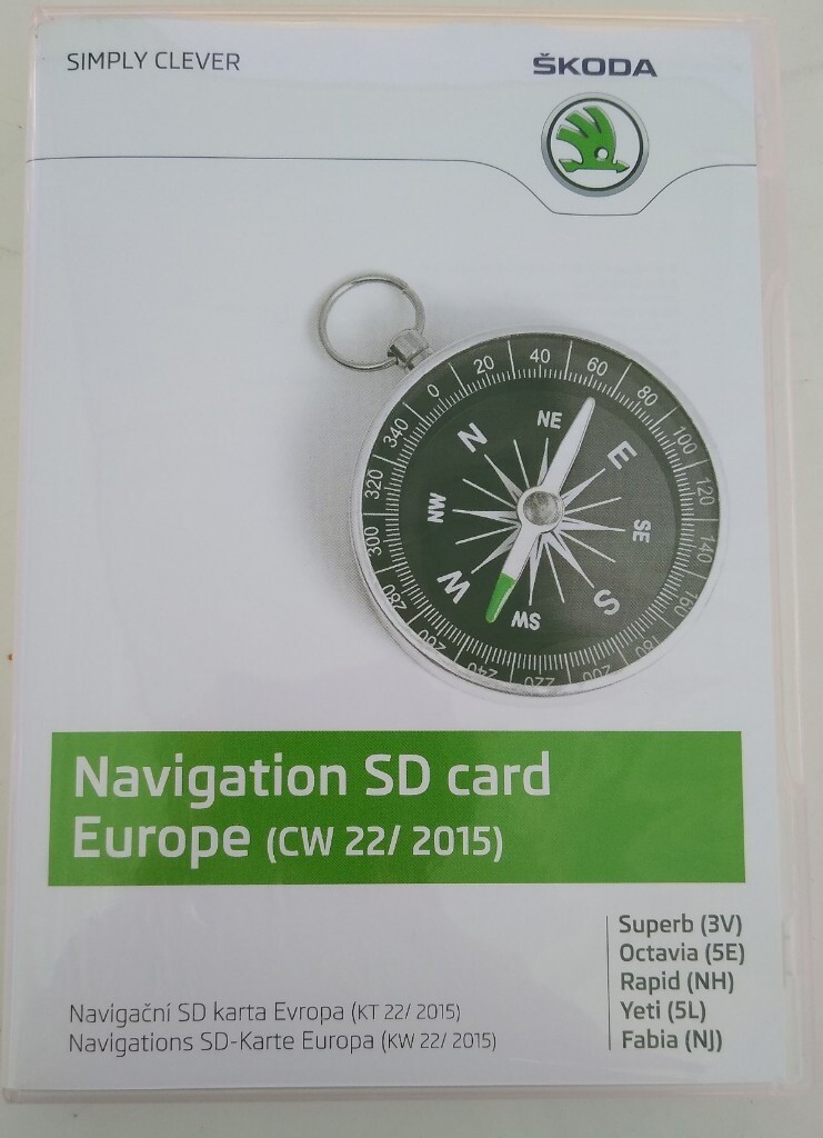Original Skoda Navigation SD card (Octavia, Superb,.) Updated to