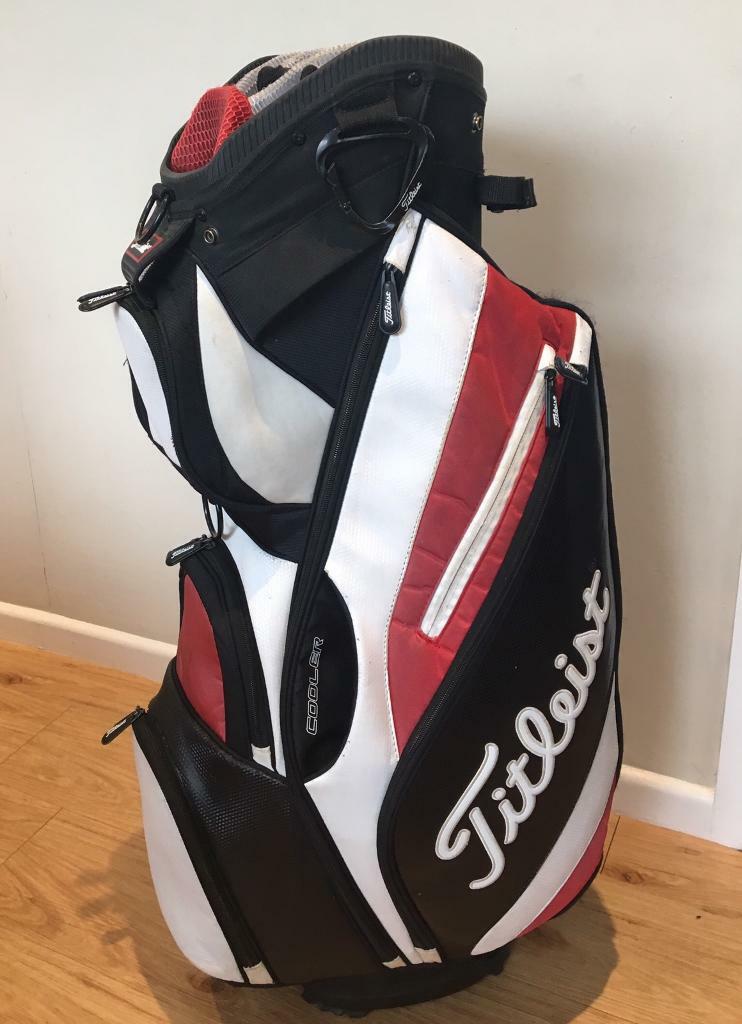 Titleist Golf Reverse Cart / Trolley Bag Red/white/black in Norwich