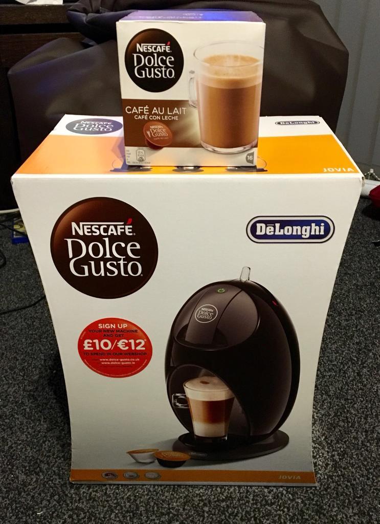 NEW Dolce Gusto Nescafe DeLonghi Jovia Coffee Machine + Box Of Cafe Au