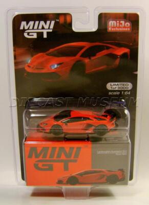 LAMBORGHINI AVENTADOR SVJ ROSSO MARS MIJO TSM MODEL MINI GT DIECAST 2021 RARE
