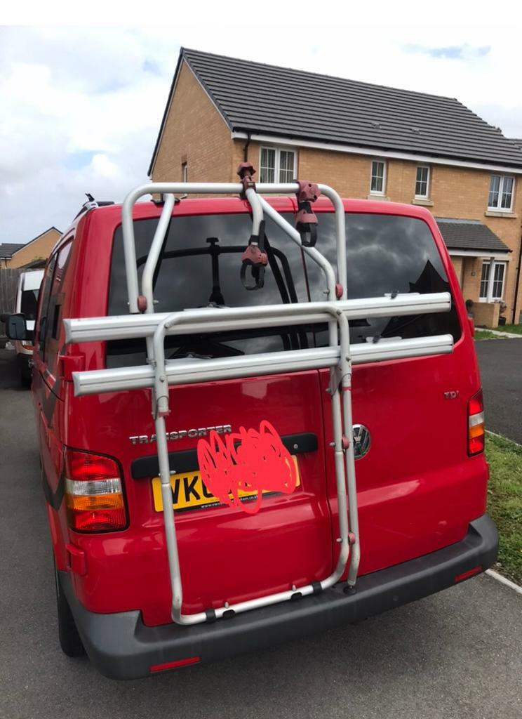 T5 vw transporter fiamma barn door double bike rack in Barry, Vale of