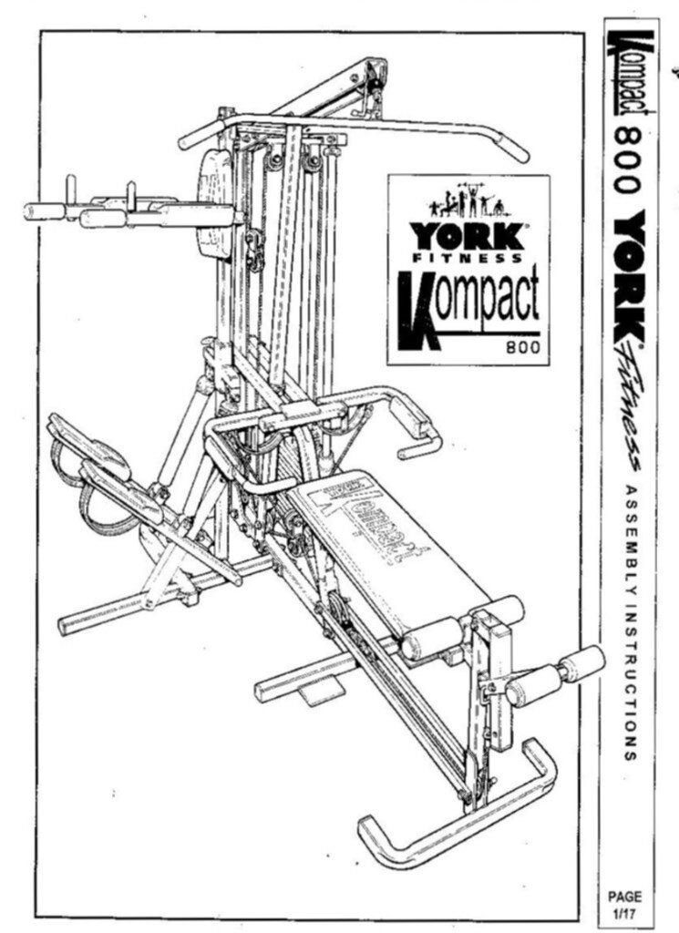 York Multi Gym Exercises Chart