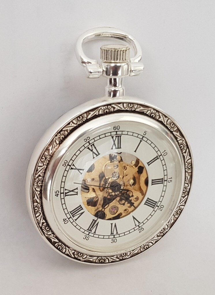 Silver Plated Pocket Watch The Heritage Collection Atlas Editions Loire 3916001 in
