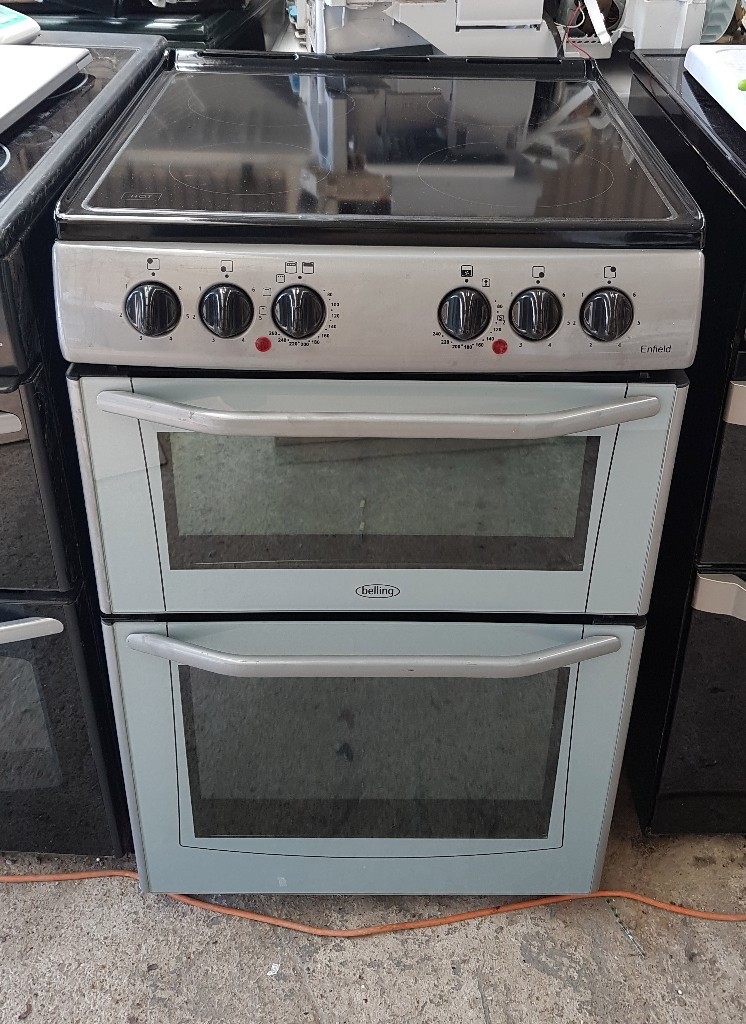 6 MONTHS WARRANTY 55CM WIDE Belling double oven electric cooker FREE