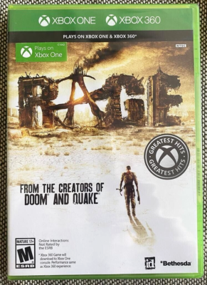 Rage Xbox 360 Xbox One New Free Shipping First Class Mail