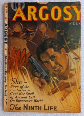 Argosy Weekly - The Ninth Life - August 1939 - Jack Mann