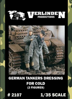 Verlinden 1:35 German Tankers Dressing for Cold 2 Resin Figures Kit 2107