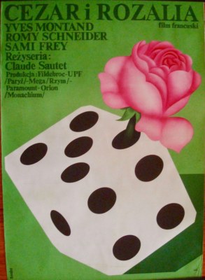 CESAR ET ROSALIE Polish A1 movie poster ROMY SCHNEIDER YVES MONTAND 1972 NM