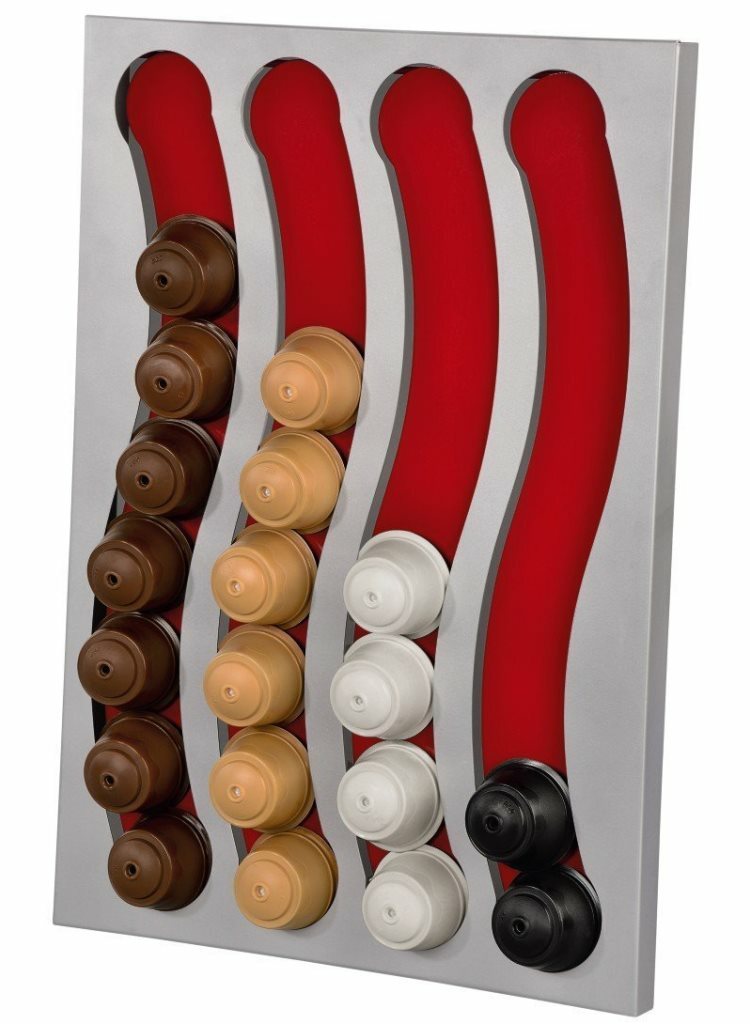 Hama Kapsel-Halter Wand-Halterung Kapsel-Spender Rack für 32 Dolce Gusto Kapseln