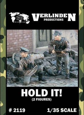 Verlinden 1:35 Hold IT Waffen-SS Soldiers 2 Resin Figures Kit 2119