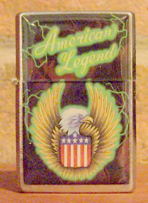 Quality Windproof Refillable Flip Lighter Biker Enthusiast Eagle