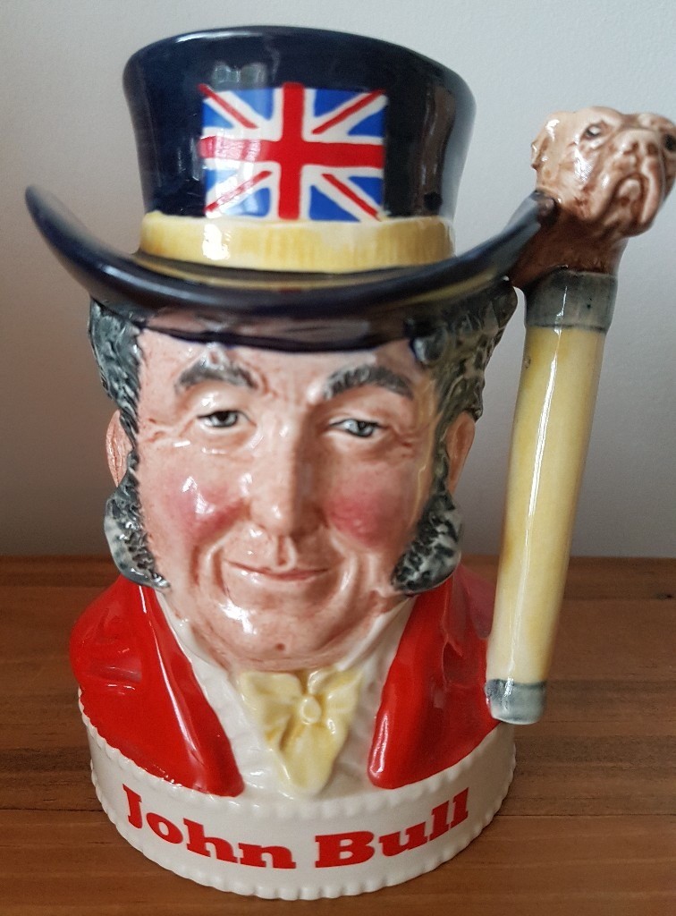 VINTAGE ROYAL DOULTON 'JOHN BULL' JIM BEAM WHISKEY DECANTER in