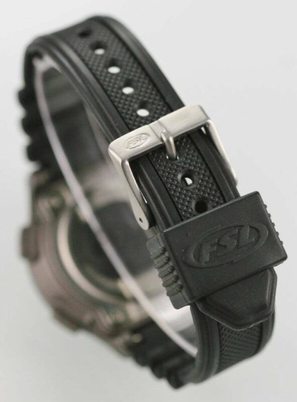 Fossil Watch Mens Chro Date Light Alarm 24hr Gray Black Rubber 100m Batt Quartz | eBay