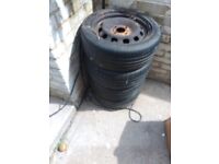 Ford 15 inch steel wheels tyres