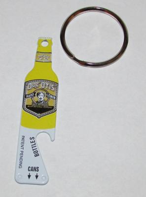 DOC OTIS Metal Bottle Can Opener KEY CHAIN Ring Keychain NEW