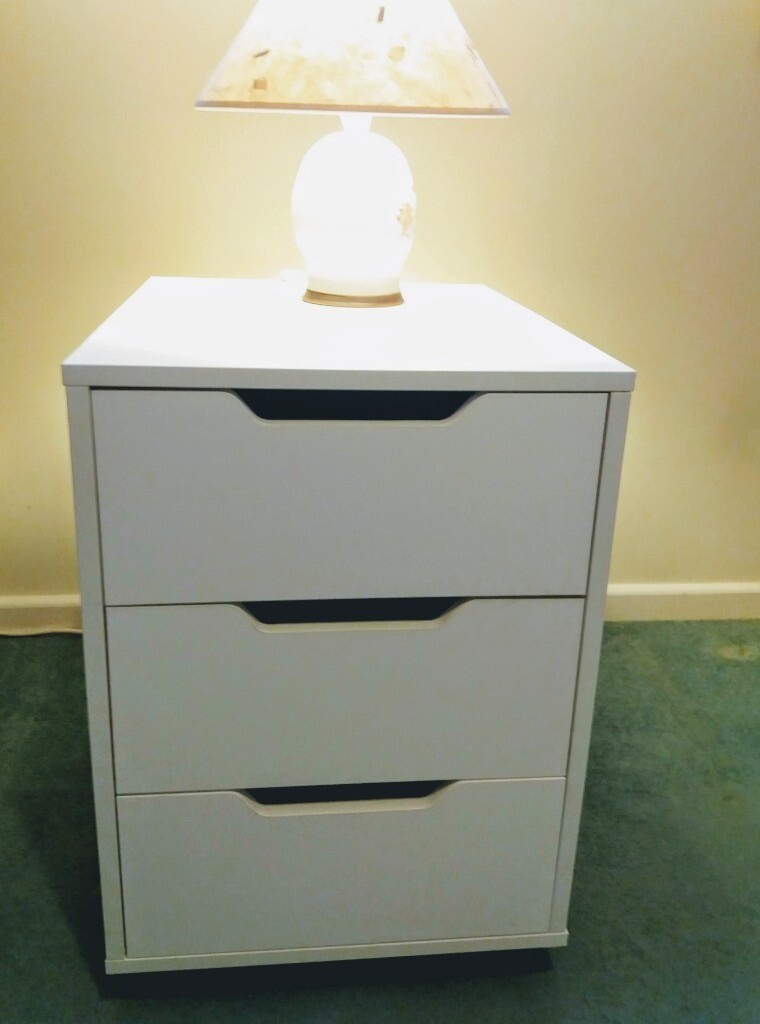 Huisenuk White Office File Storage Cabinet Drawers Or Bedside Table In Cambridge Cambridgeshire Gumtree