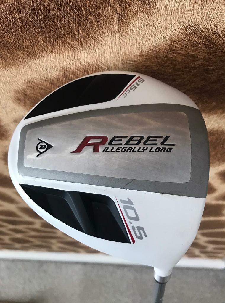Dunlop Rebel golf driver illegally long oversized 515cc graphite shaft 10.5 loft headcover