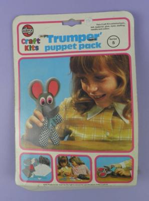 Airfix Craft Kit Trumper Puppet Pack, c1970s Vintage Shop Stock