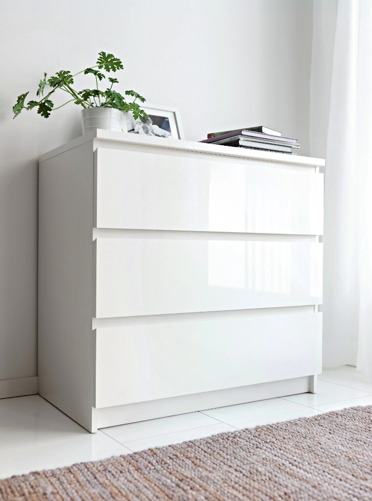 Malm Chest Of 3 Drawers Ikea White In Angel London Gumtree