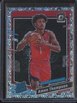 2023-24 Donruss Optic AMEN THOMPSON #229 RC Rookie Fast Break Holo Prizm CW1