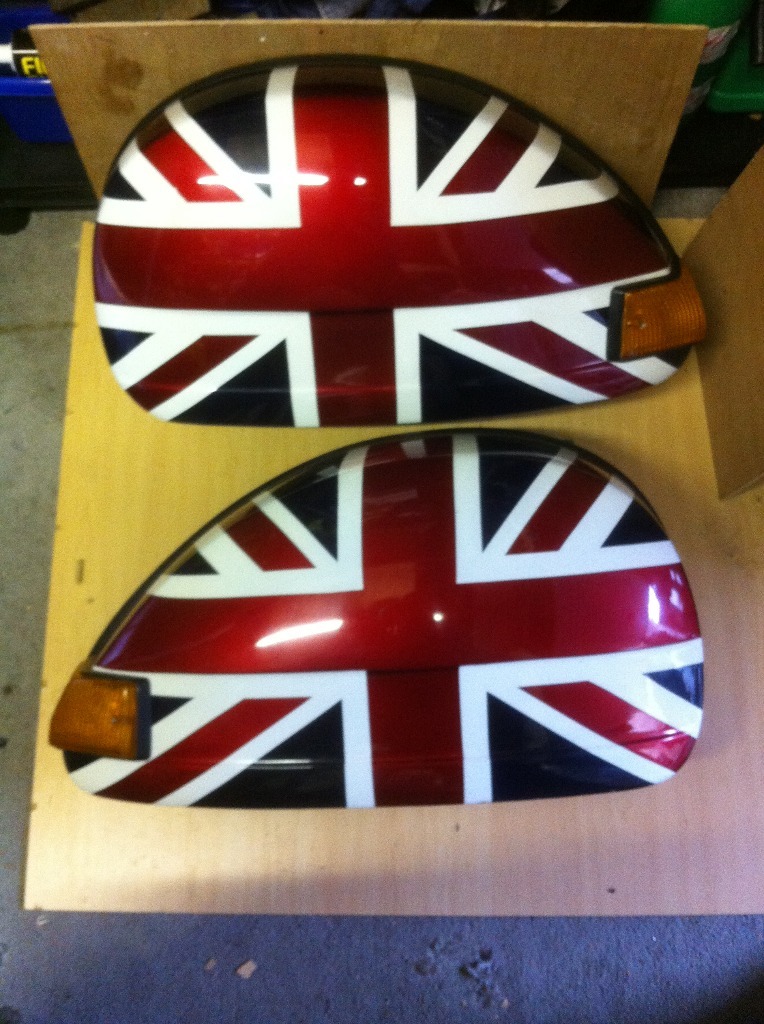 Vespa PX Side Panels Union Jack Painted in WestonsuperMare