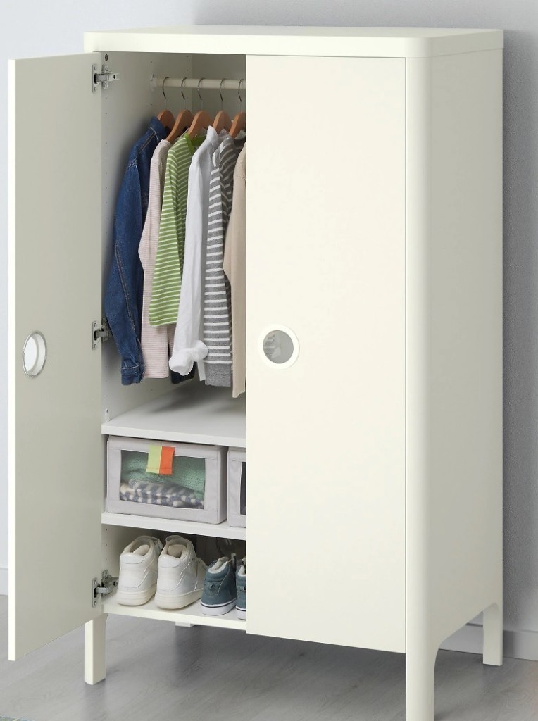 Small Wardrobe Ikea Busunge White Buyer To Collect In