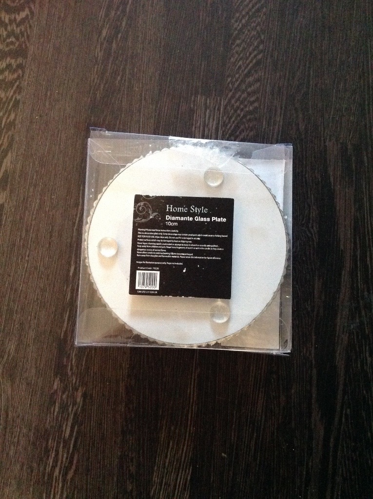 Photo for home style diamante glass plate