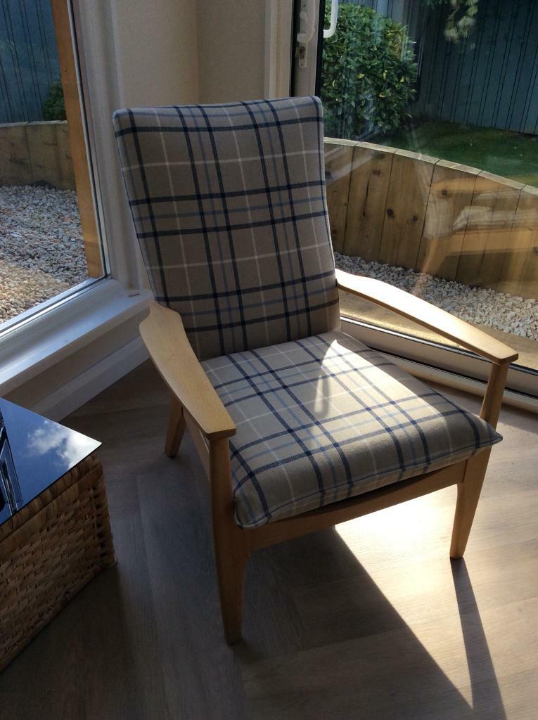Vintage Parker Knoll arm chair professionally reupholstered. in