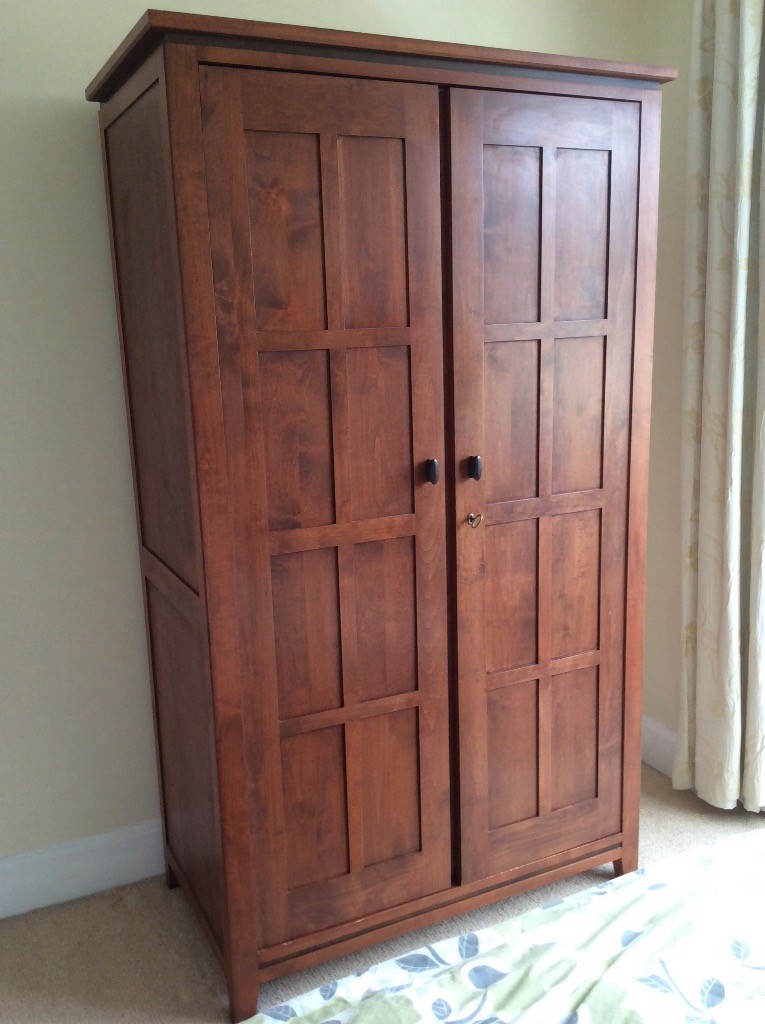 Solid cherry wood double wardrobe in Weymouth, Dorset Gumtree