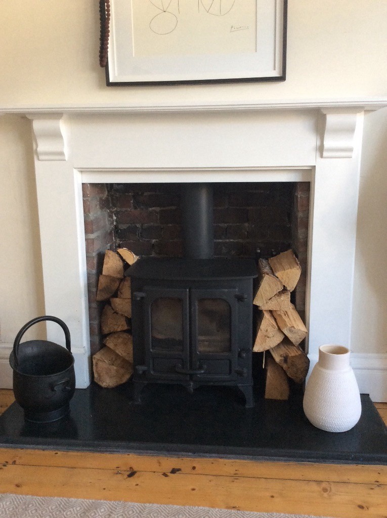 PAINTED WOODEN FIRE SURROUND in Plymouth, Devon Gumtree
