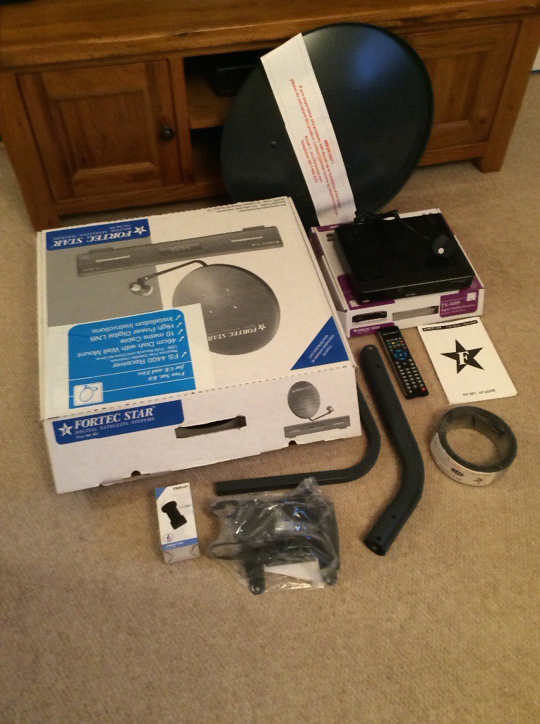 Fortec Star Satellite dish & receiver box set in Cambridge