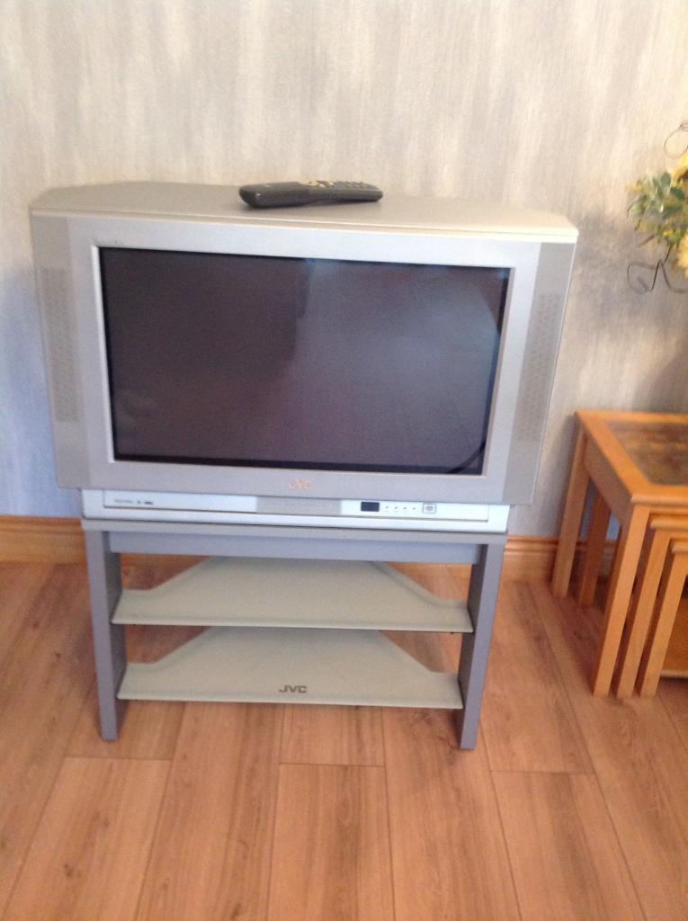 Retro 26 Silver Jvc Colour T V Complete With Brand New T V Unit In Newtownards County Down Gumtree