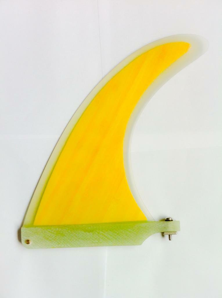 Surfboard Fiberglass Longboard Fin 9" 8" or 7" inch + Plate & Screw.SUP