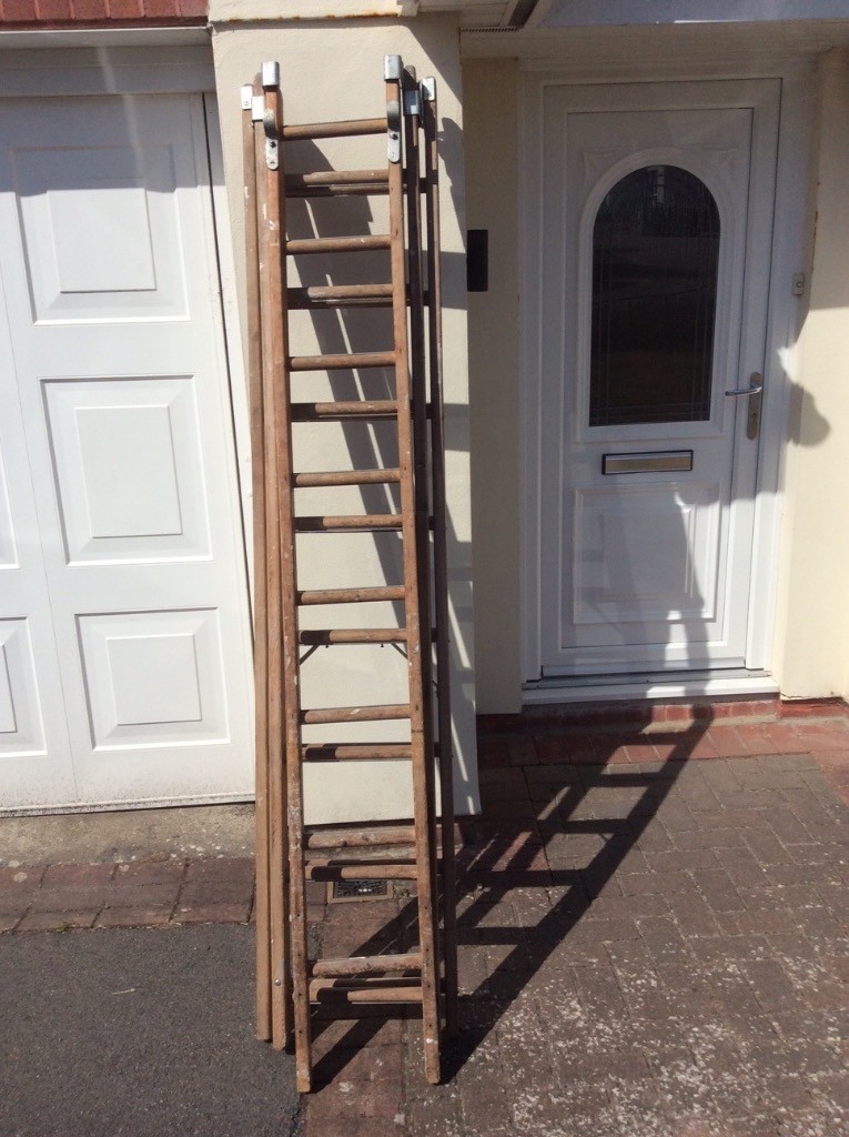 Ladder 20 foot wooden ladder in three sections in Plymouth, Devon